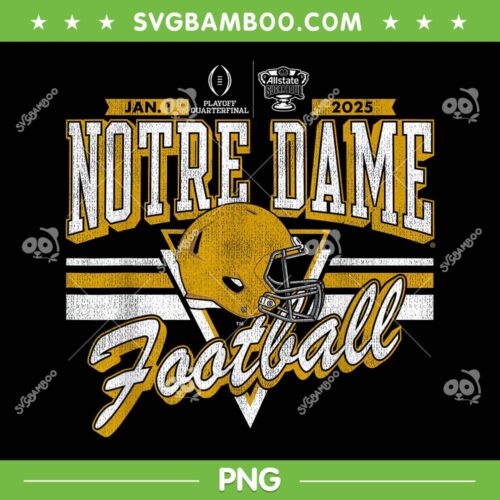 Notre Dame Fighting Irish Sugar Bowl PNG, Notre Dame Football CFP 2024-2025 Vintage PNG
