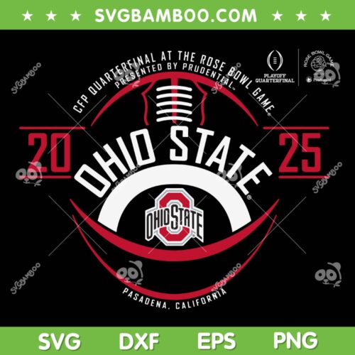 Ohio State Buckeyes Rose Bowl 2024 2025 SVG, Ohio State Football Rose Bowl SVG PNG