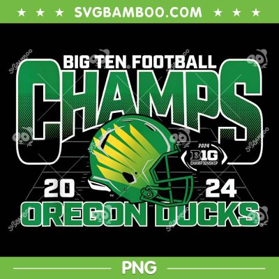 Oregon Ducks Big Ten Champs 2024 PNG, Oregon Ducks Football Helmet PNG
