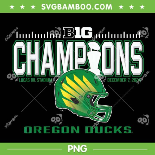 Oregon Ducks Champions 2024 PNG, Big Ten 2024 Champs PNG, Oregon Ducks Football Locker Room PNG