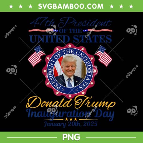 President Donald Trump Inauguration Day 2025 PNG, Trump 47 President of The United States PNG