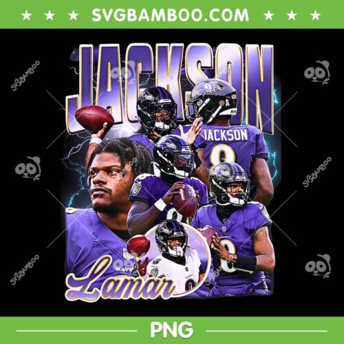 Jackson Lamar PNG, Baltimore Ravens Jackson Vintage 90s PNG