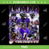Lamar Jackson PNG, Baltimore Ravens Vintage Lover PNG, Lamar Jackson Design 90s Graphic PNG