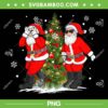 Retro Santa Claus Griddy Dance PNG, Funny Santa Claus Dancing Christmas Tree PNG