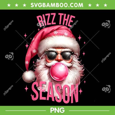 Santa Rizz The Season PNG, Funny Pink Santa Rizzler PNG, Christmas Rizzmas PNG