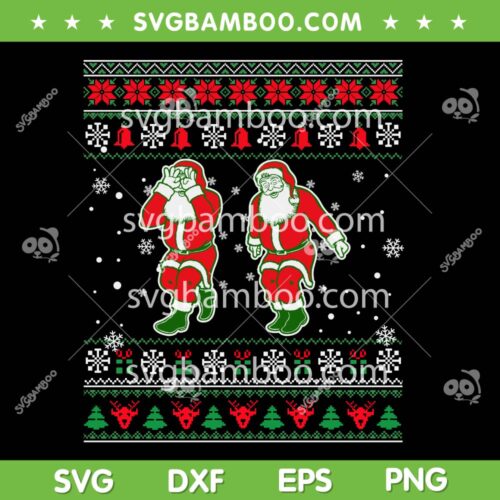 Santa Griddy Christmas SVG, Ugly Christmas Santa Claus Dancing SVG PNG, Griddy Pose Santa Claus SVG PNG