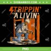 Trippin for a Livin' PNG, Funny Skeleton Electrician PNG