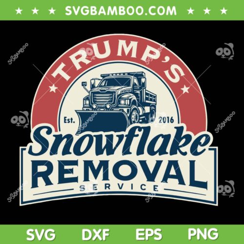 Trump's Snowflake Removal Service SVG, Funny Trump 2024 Xmas SVG PNG