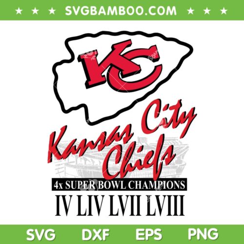 Kansas City Chiefs 4x Super Bowl Champions SVG, Brittany Mahomes x Kansas City Chiefs SVG PNG