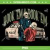 Hook Em and Book Em PNG, Skeleton Police Catch Criminals PNG