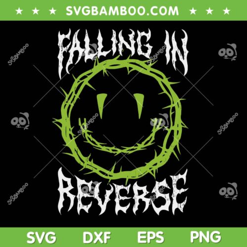 Falling in Reverse SVG, Smiley Thorns Rock Band Falling in Reverse SVG PNG