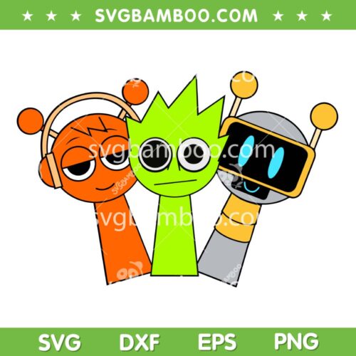 Sprunki Sound Team SVG, Sprunki Incredibox Game Squad SVG PNG