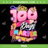 Kids Girls 100 Days Smarter PNG, Cute Girl 100th Day Of School PNG
