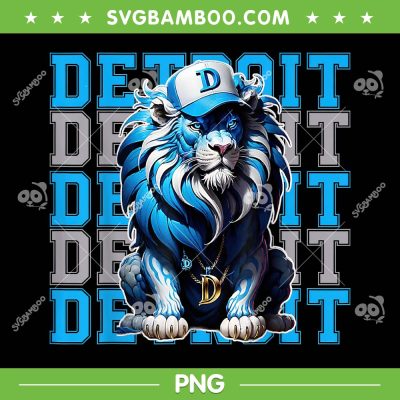 Detroit Lions All Grit Retro PNG, Lions Football PNG