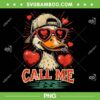 Call Me Duck Hunting Valentine's PNG, Mallard Duck PNG, Boys Duck Heart Valentine Day PNG