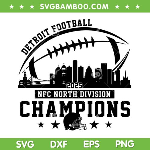 Detroit Football NFC North Champions SVG, Lions Champions 2025 SVG PNG