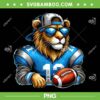 Detroit Lions Cool Sunglasses PNG, Detroit Football Mascot PNG