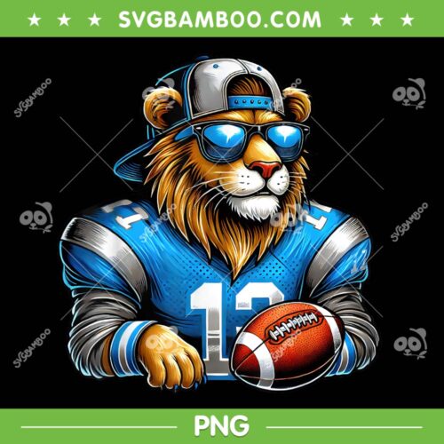 Detroit Lions Cool Sunglasses PNG, Detroit Football Mascot PNG