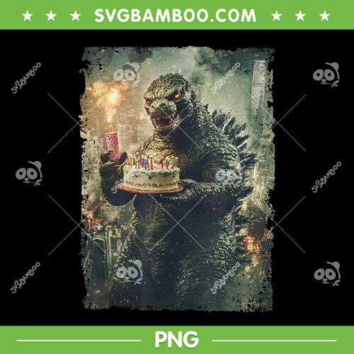 Kaiju Birthday PNG, Kaiju Japan Monster Movie Party PNG, Japanese Birtday Art PNG