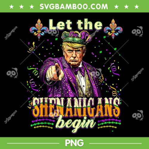 Trump Let The Shenanigans Begin PNG, Funny Trump Mardi Gras 2025 Mask PNG