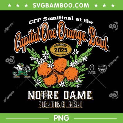 Notre Dame Fighting Irish CFP Orange Bowl PNG, Notre Dame 2024-25 Champions PNG