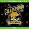 Notre Dame Sugar Bowl Champions 2025 PNG, Notre Dame Fighting Irish Football Champs PNG