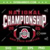 Ohio State Buckeyes National Championship 2025 SVG, Ohio State Football Champions CFP SVG PNG