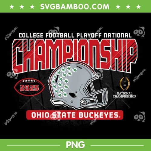 Ohio State Buckeyes National Championship 2025 PNG, Ohio State Football Helmet Champs PNG