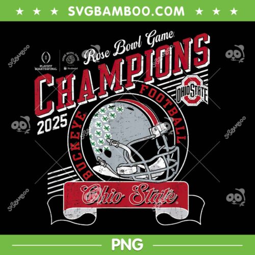 Ohio State Buckeyes Rose Bowl Champs 2025 PNG, Ohio State Football Champions 2025 PNG
