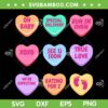 Pregnancy Announcement Candy Hearts SVG, Valentines Baby Reveal SVG PNG