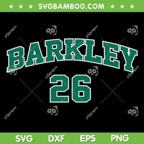 Saquon Eagles Barkley SVG PNG, Barkley Jersey Number 26 SVG, Philadelphia Eagles Barkley DXF SVG PNG EPS