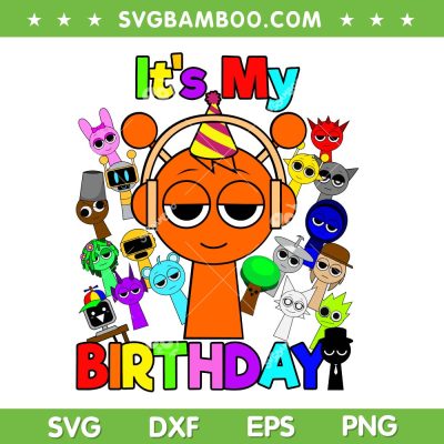 Sprunki It's My Birthday SVG, Birthday Boys Spunki Characters SVG PNG