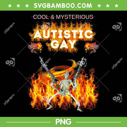 Cool Mysterious Autistic Gay PNG, Funny Hard Skeleton Gun Meme PNG