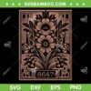 8647 Subtle Anti Trump SVG, Floral Boho Style Anti Trump SVG PNG