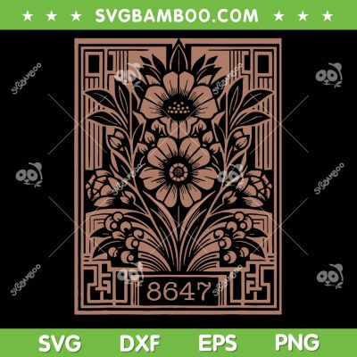 8647 Subtle Anti Trump SVG, Floral Boho Style Anti Trump SVG PNG