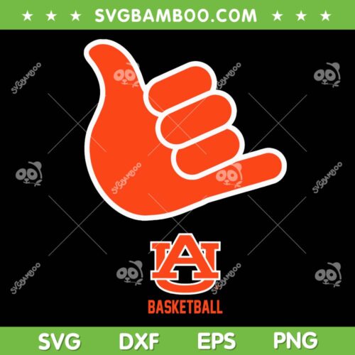Auburn Basketball Call God Hand Sign SVG, Auburn Tigers Logo SVG PNG