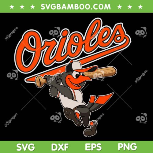 Orioles Baseball Mascot SVG PNG, Baltimore Orioles Logo SVG