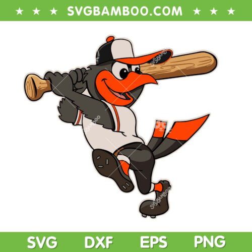 Baltimore Orioles Mascot SVG, Orioles Playing Baseball SVG PNG