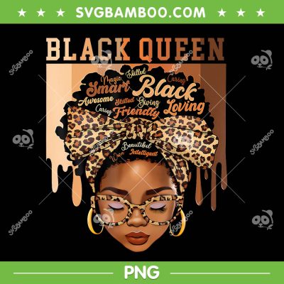 Black Queen Leopard Black History Month PNG, Afro Hair Cheetah PNG, Melanin Girl Leopard PNG