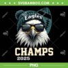 Eagles Champs 2025 PNG, Eagles Bird Sunglasses PNG
