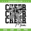 Cheer Mom Coquette Bow SVG PNG, Cheerleader Mom Leopard Bow SVG