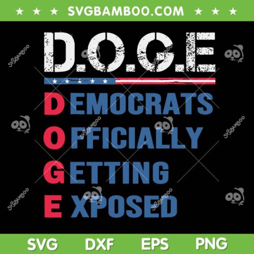 D.O.G.E Department Of Government Efficiency SVG, Democrats Officially Getting Exposed SVG PNG, D.O.G.E Coin US flag SVG