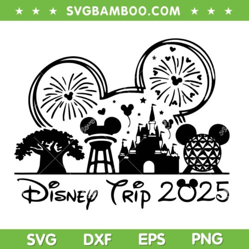 Disney Trip 2025 SVG PNG, Mickey and Minnie Mouse Family Vacation 2025 SVG