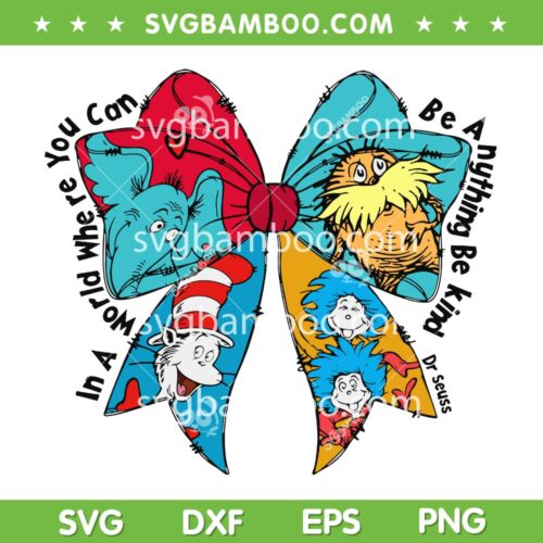 Dr Seuss Coquette Bow SVG PNG, Dr Seuss Day Characters 2025 SVG
