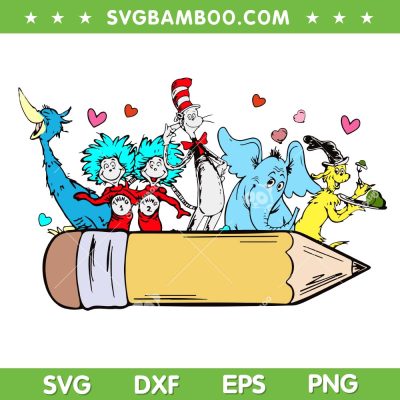 Dr Seuss Customized Name SVG, Funny Dr Seuss Friends Personalized Name SVG PNG