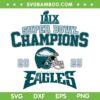 Eagles Super Bowl Champions SVG, Philadelphia Eagles LIX Championship SVG PNG