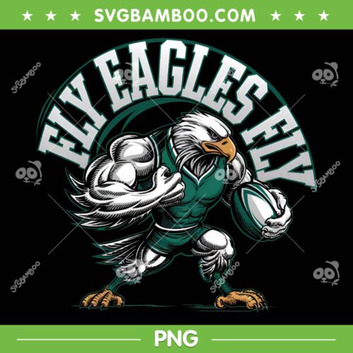 Fly Eagles Fly Vintage PNG, Eagles Let's Hunt PNG, Eagles Flying Bird Funny PNG
