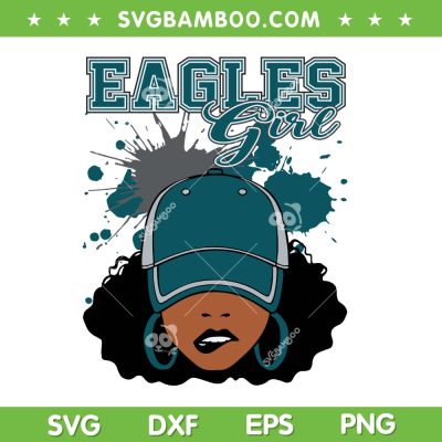 Eagles Girl SVG PNG, Eagles African American Girl SVG, Philadelphia Sport Fan DXF SVG PNG EPS Eagles Girl SVG PNG, Eagles African American Girl SVG, Philadelphia Sport Fan DXF SVG PNG EPS