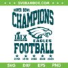 Eagles Super Bowl Champs 2025 SVG PNG, Philadelphia Eagles Champions Super Bowl SVG
