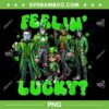 Horror Characters Feelin' Lucky PNG, Funny St Patrick's Day Horror Mashup PNG
